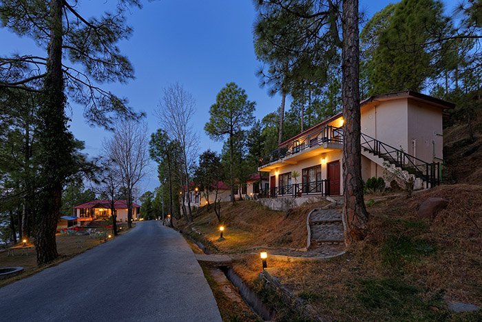 Blue pines Inn Murree night view from the road