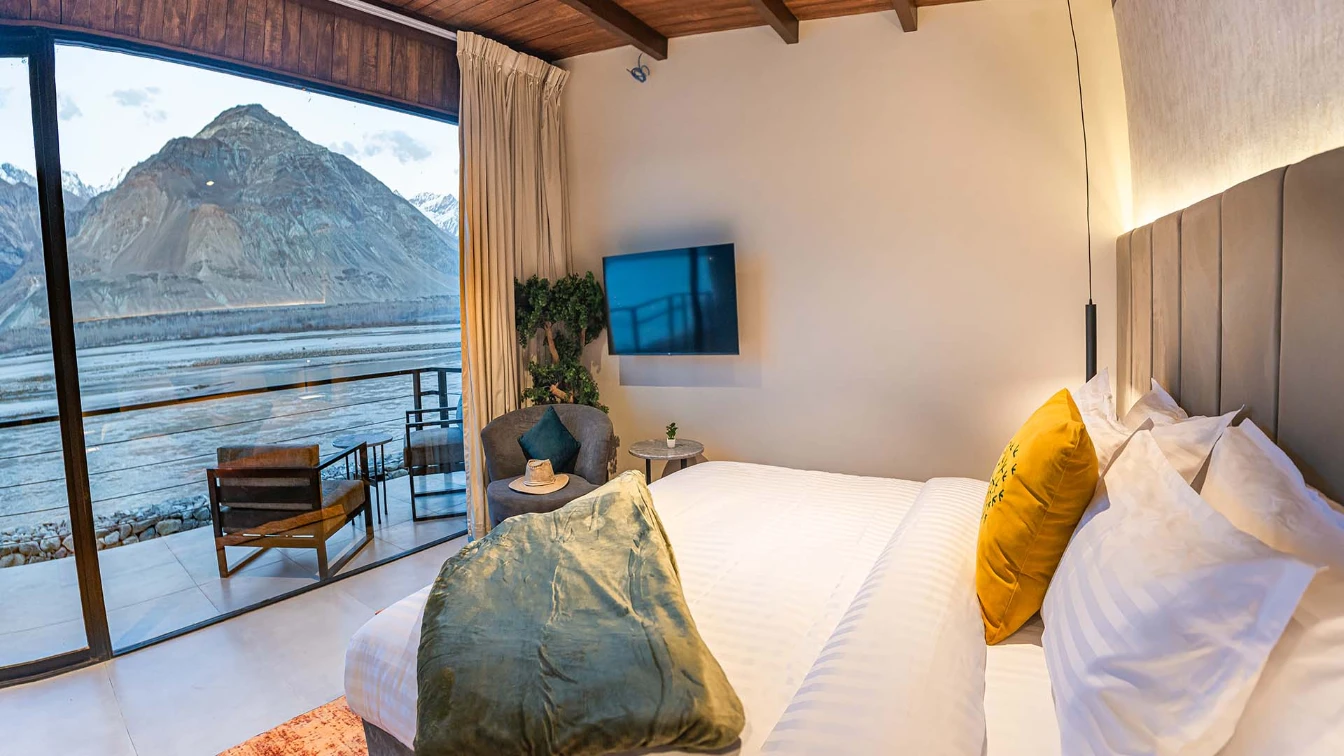 mountain view from window